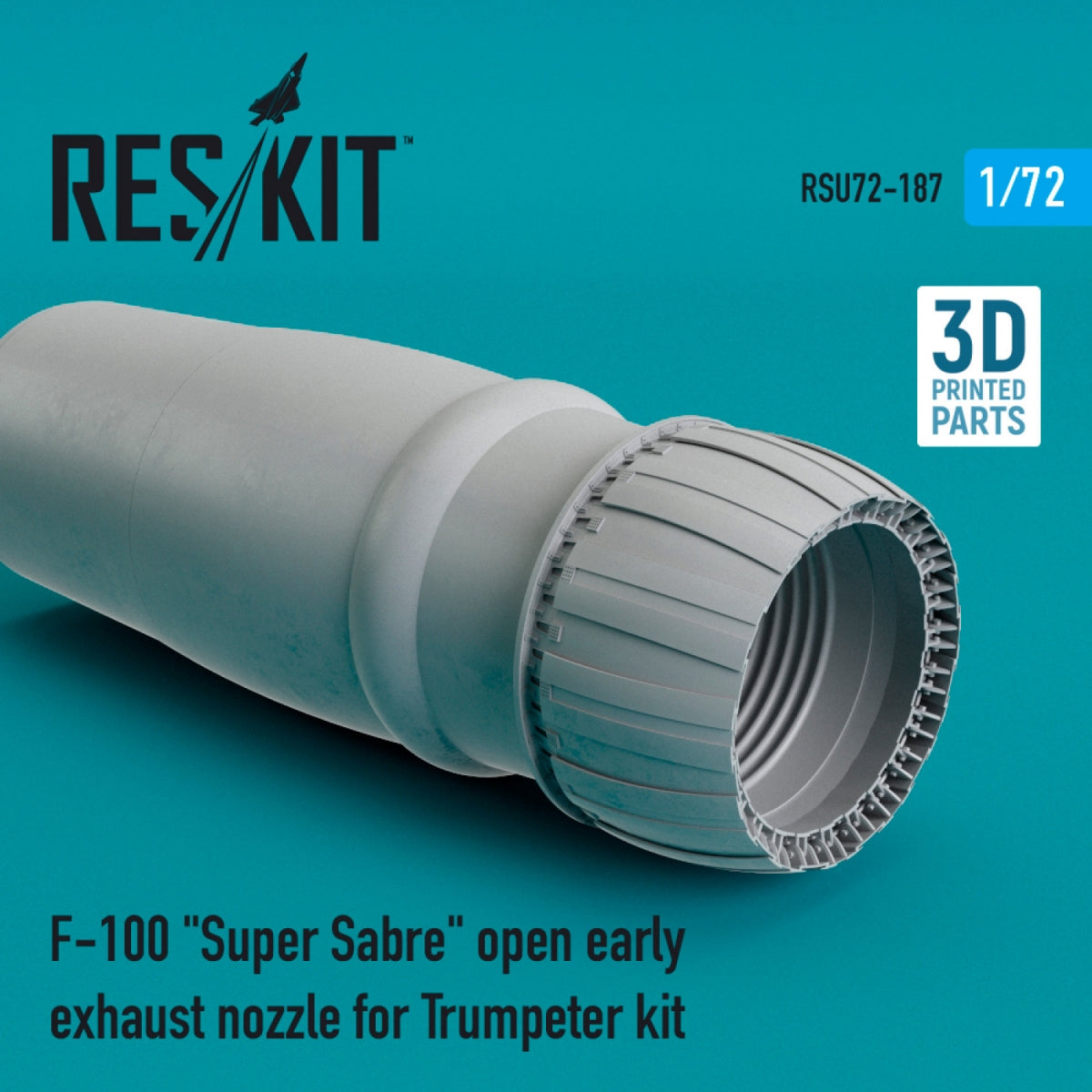 RESKIT RSU72-0187 F-100 "SUPER SABRE" OPEN EARLY EXHAUST NOZZLE FOR TRUMPETER KIT 1/72