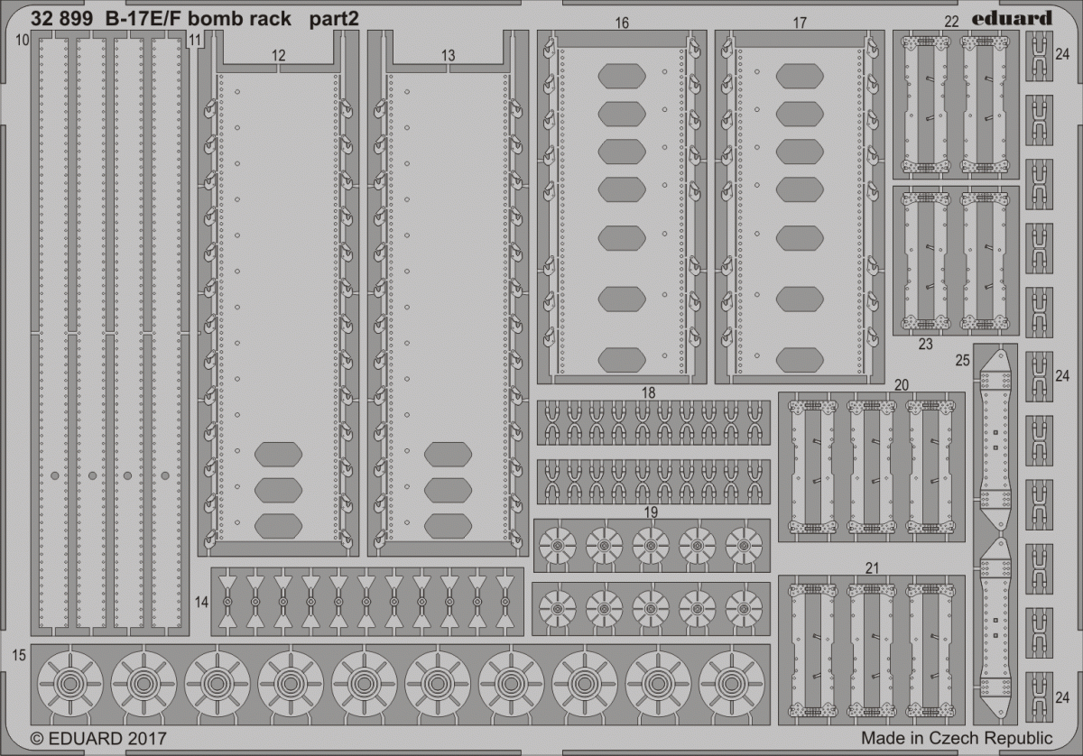 Eduard 32899 B-17E/ F bomb rack 1/32 HK MODELS – zdjęcie 2