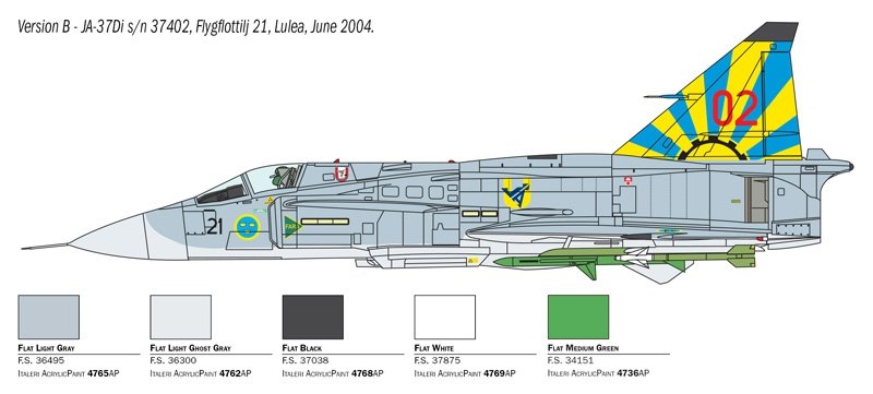 Italeri 2785 SAAB JA 37/AJ 37 VIGGEN 1/48 – Bild 3