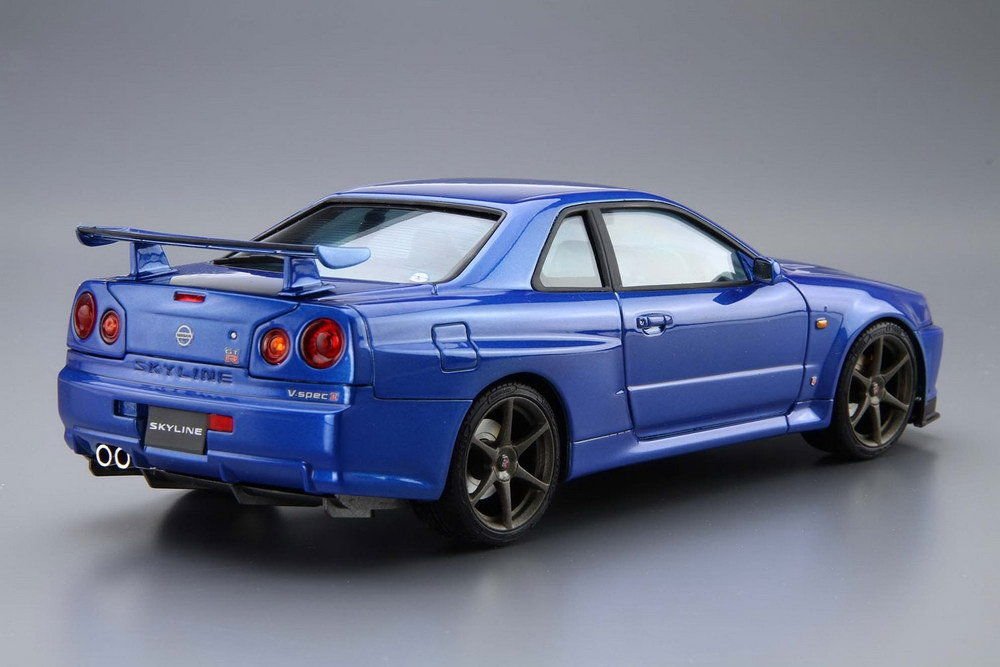 Aoshima 05159 NISSAN BNR34 SKYLINE GT-R V-specII 02 1/24 – immagine 3