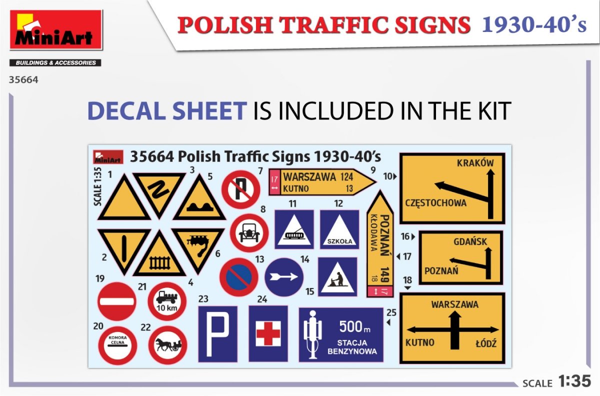 MiniArt 35664 POLISH TRAFFIC SIGNS 1930-40’s 1/35 – zdjęcie 2