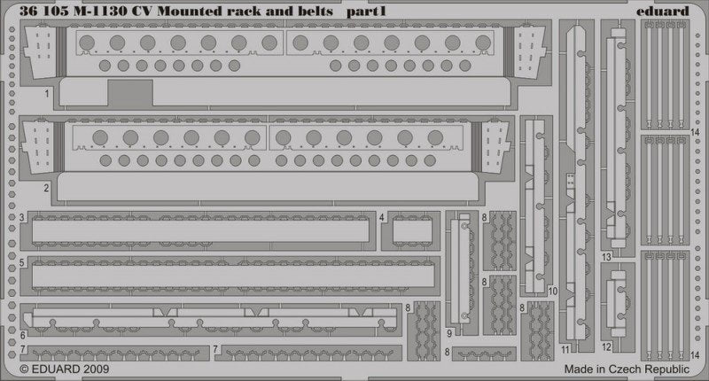 Eduard 36105 M-1130 CV Mounted rack and belts 1/35 Trumpeter – Bild 2
