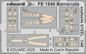 Eduard FE1540 Barracuda seatbelts STEEL TRUMPETER 1/48