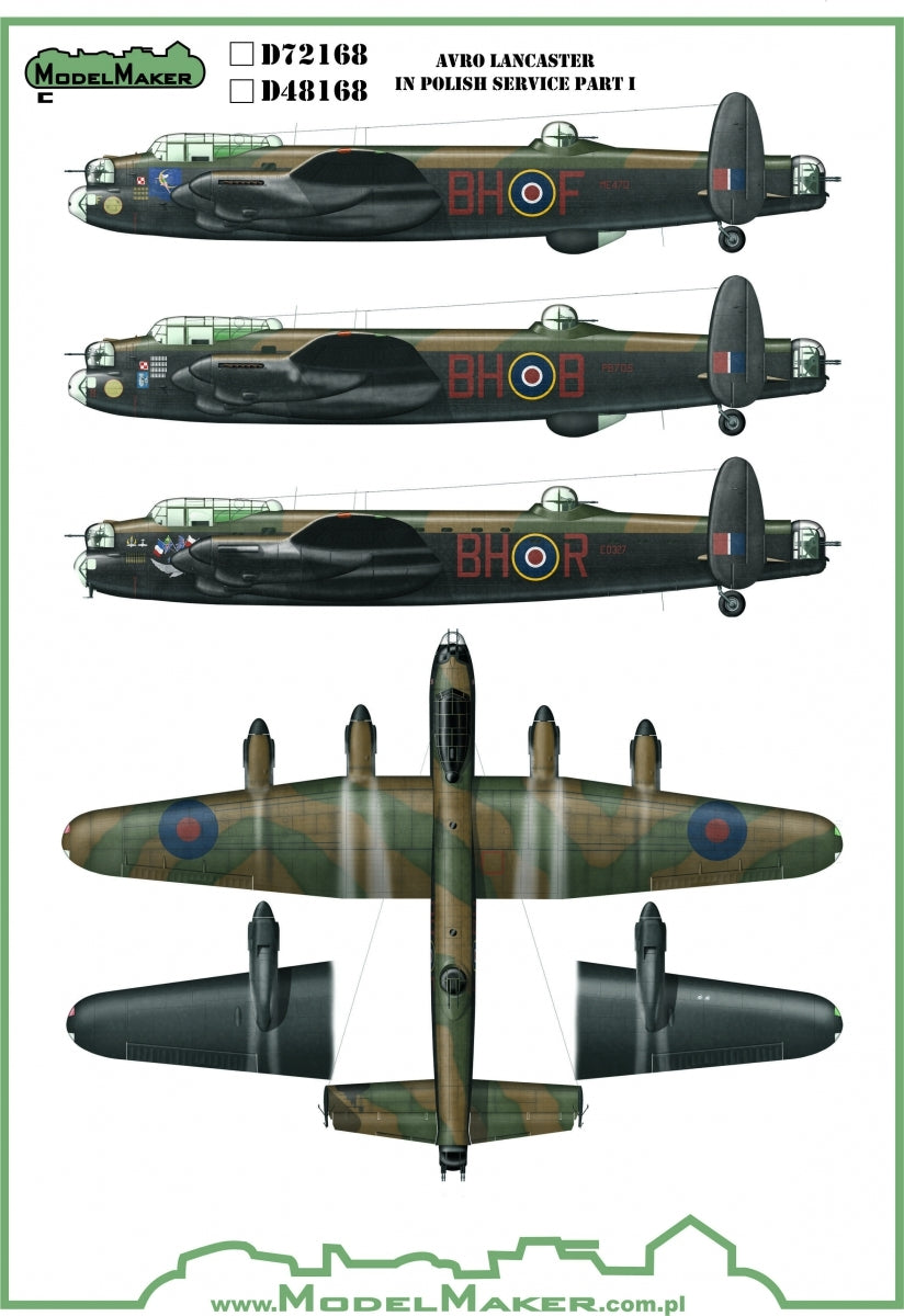 ModelMaker Decals MD48168 Avro Lancaster in Polish service part I 1/48 – immagine 2