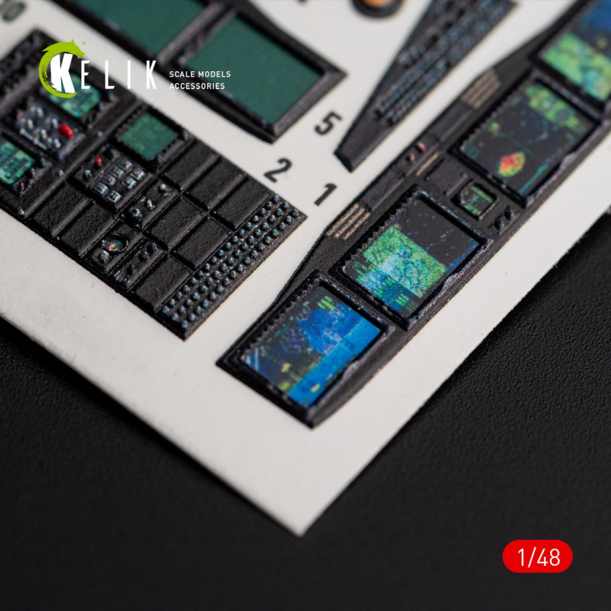 KELIK K48114 UH-60A Black Hawk - Type 2 &amp;quot; Defence Intelligence of Ukraine&amp;quot; interior 3D decals for ICM kit 1/48 – imagen 7