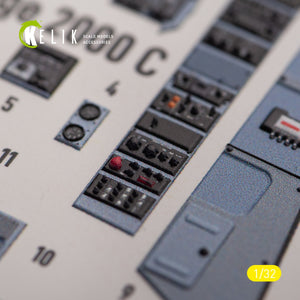 KELIK K32024 Mirage 2000C - interior 3D decals for Kitty Hawk/Zimi models kit 1/32 – zdjęcie 8