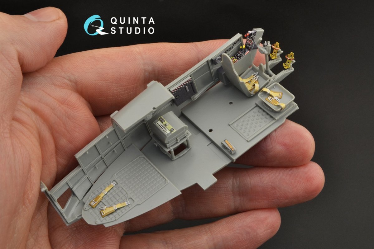 Quinta Studio QD48275 Fw 189A 3D-Printed &amp;amp; coloured Interior on decal paper (GWH) 1/48 – immagine 5