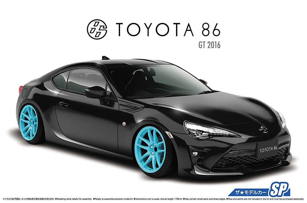 Aoshima 05179 TOYOTA ZN6 TOYOTA86 16 with CUSTOM WHEELS 1/24