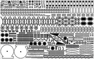 Pontos 22002F1 USS BB-63 Missouri 1945 Detail Up Set (Without wooden deck) 1/200 – Bild 7