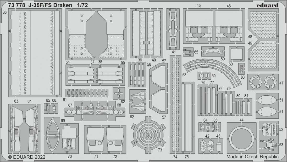 Eduard 73778 J-35F/ FS Draken HOBBY 2000, HASEGAWA 1/72 – immagine 2