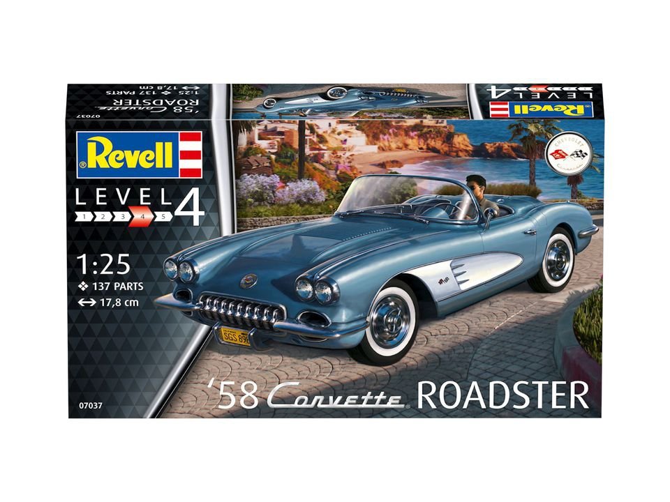 Revell 67037 Coffret de maquette Corvette Roadster 58 (1/25) – image 3