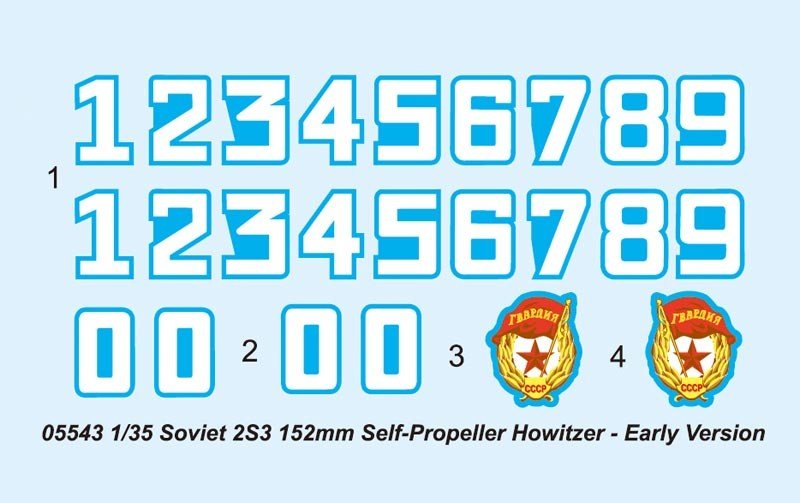 Trumpeter 05543 Soviet 2S3 152mm Self-Propeller Howitzer - Early Version 1/35 – imagen 3
