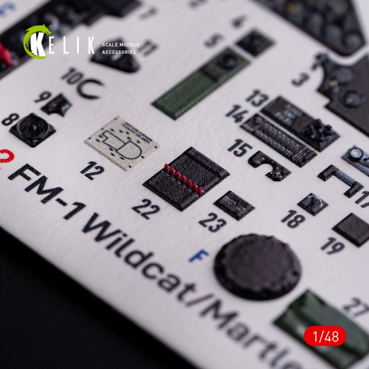 KELIK K48082 FM-1 Wildcat/Martlet Mk.V interior 3D decals for Tamiya kit 1/48 – imagen 6