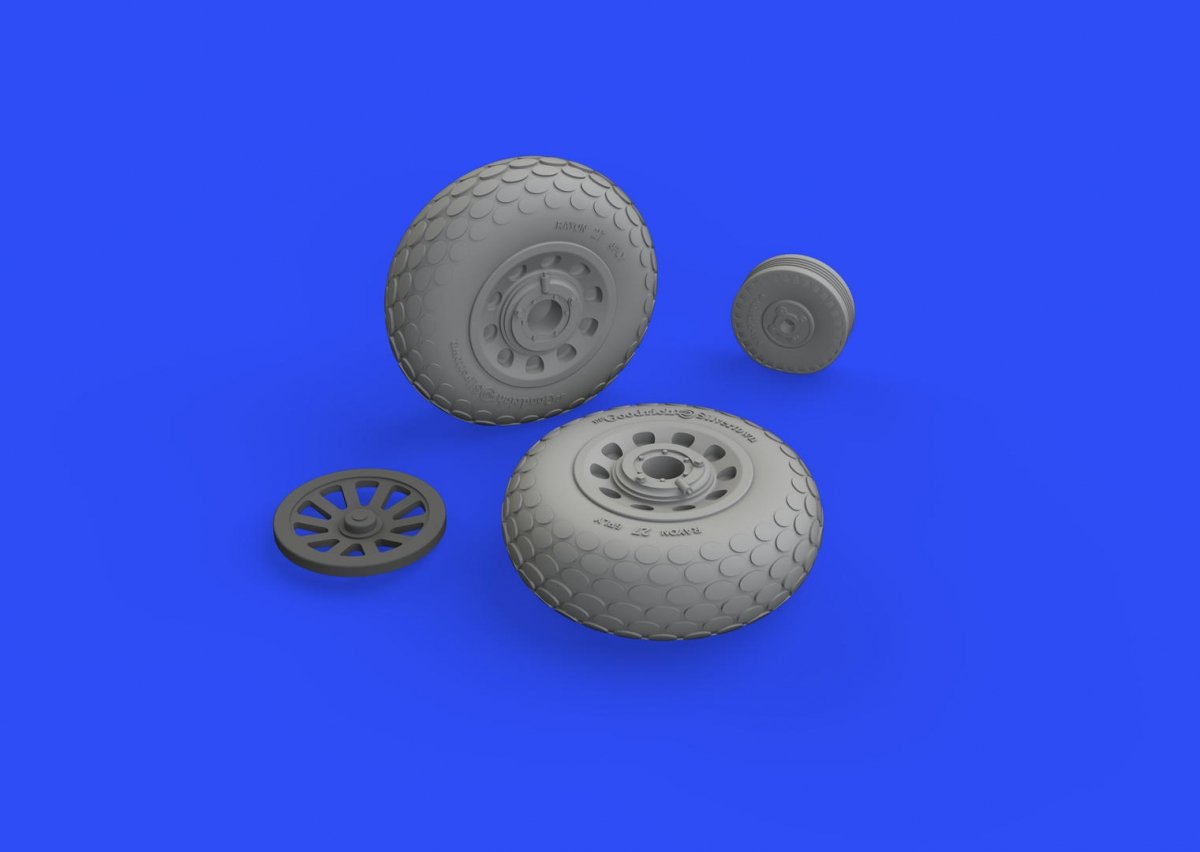 Eduard 648503 P-51D wheels oval tread 1/48 EDUARD – imagen 3