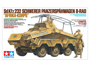 Tamiya 35297 German 8-Wheeled Heavy Armored Car Sd.Kfz.232 &amp;quot;Africa-Corps&amp;quot; 1/35 – immagine 2