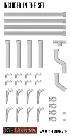 RT-Diorama 35665 Rain Gutters Set 1/35 – immagine 2