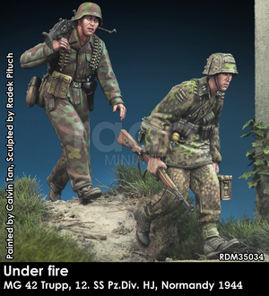 RADO Miniatures RDM35034 Under fire. W-SS MG 42 team, 12. SS-Pz.Div. HJ, Normandy 1944 1/35 – zdjęcie 2