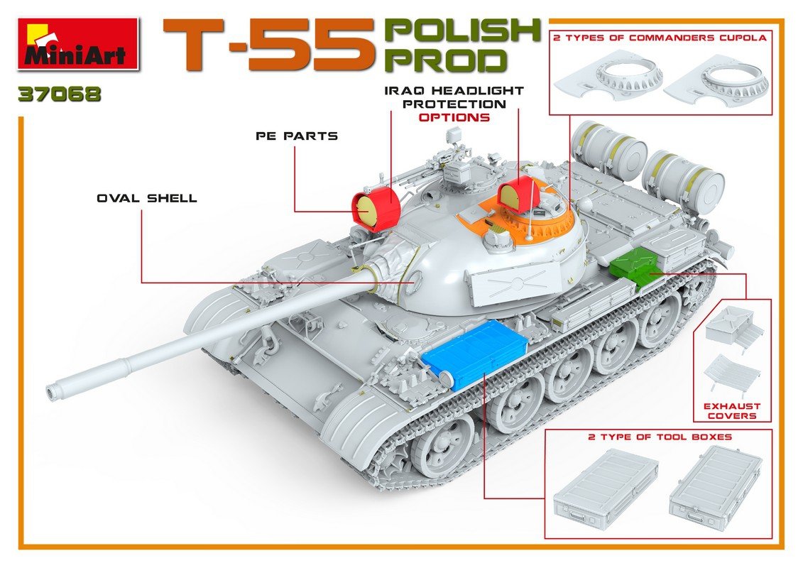 MiniArt 37068 T-55 POLISH PRODUCTION 1/35 – zdjęcie 11