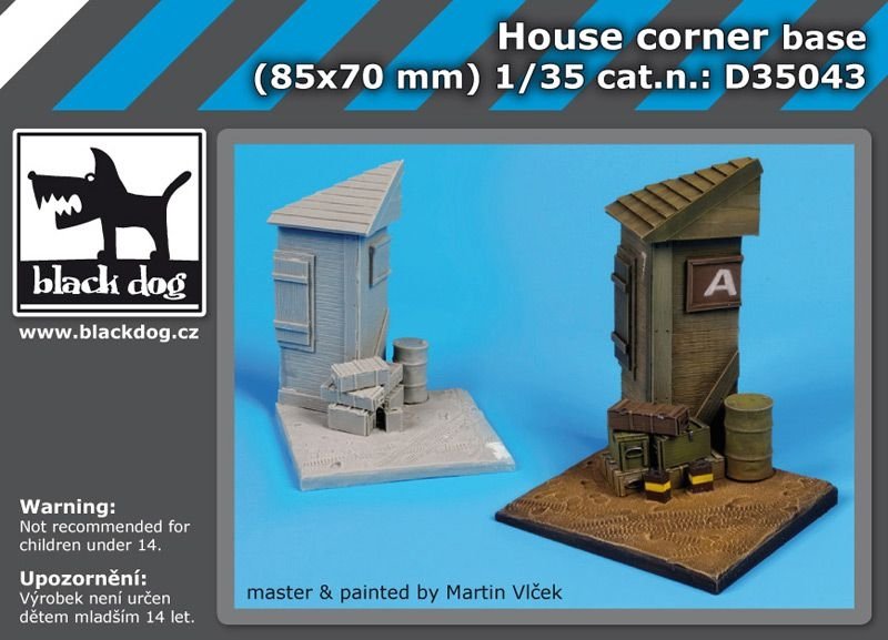 Socle d&amp;#39;angle de maison Black Dog D35043 1/35
