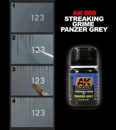 AK Interactive AK069 Streaking Grime pour Panzer Gray 35 ml – image 2