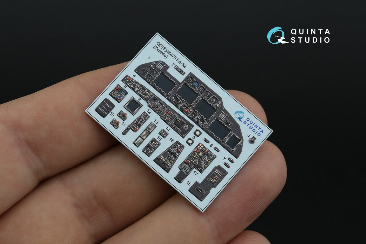 Quinta Studio QDS-48470 Ka-52 3D-Printed coloured Interior on decal paper (Zvezda) (Small version) 1/48 – imagen 4
