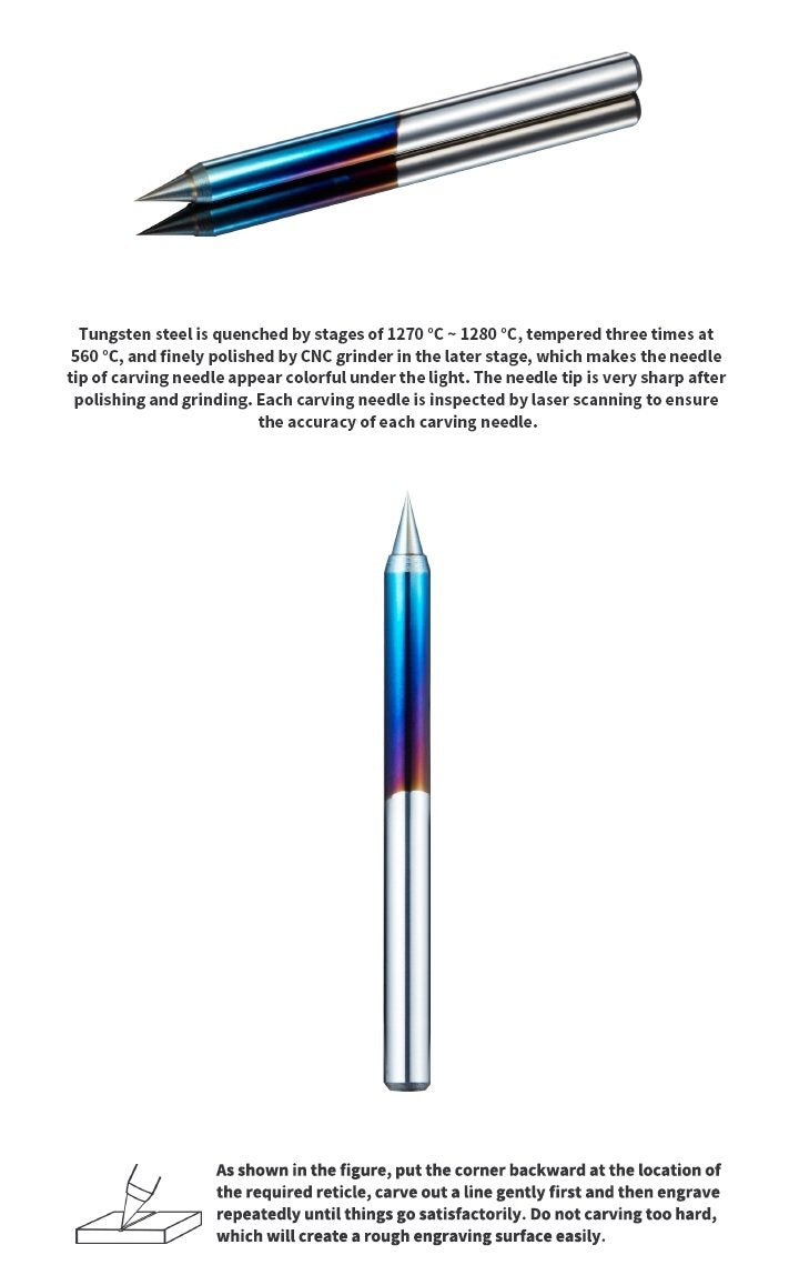 DSPIAE KB-S Tungsten Steel Carving Needle / Rysik ze stali wolframowej – immagine 2