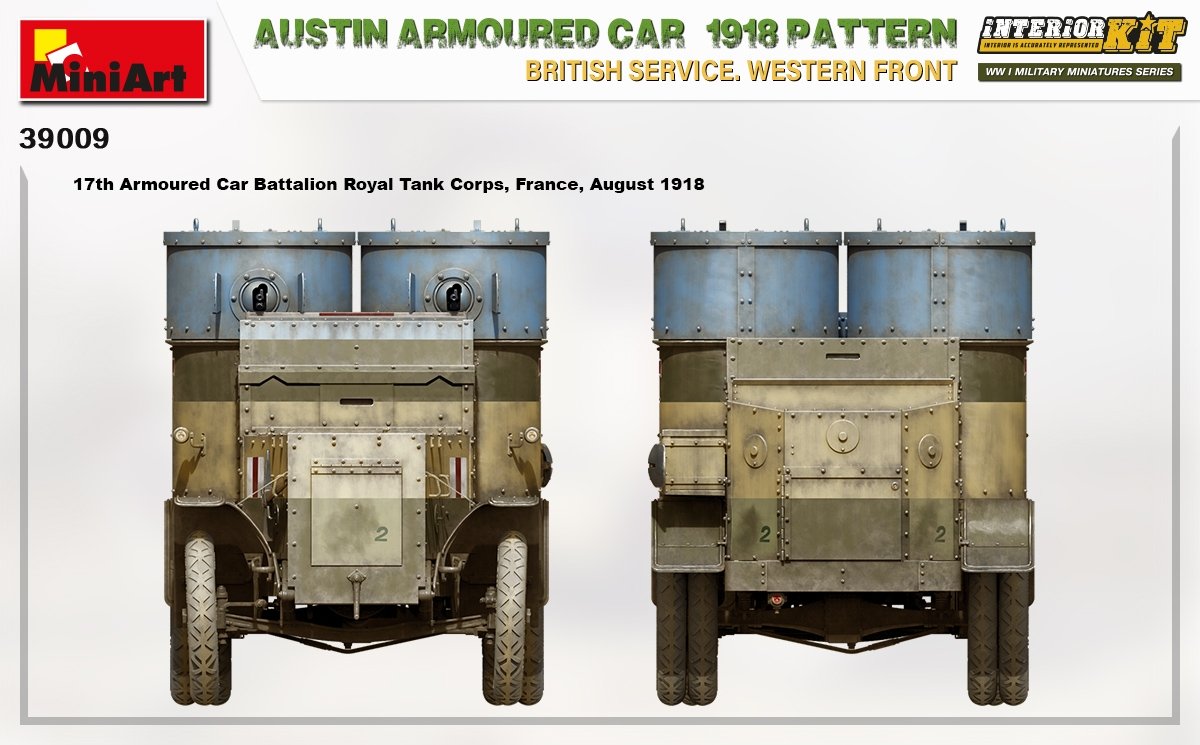 Miniart 39009 AUSTIN ARMOURED CAR 1918 PATTERN. BRITISH SERVICE. WESTERN FRONT. INTERIOR KIT 1/35 – Bild 14