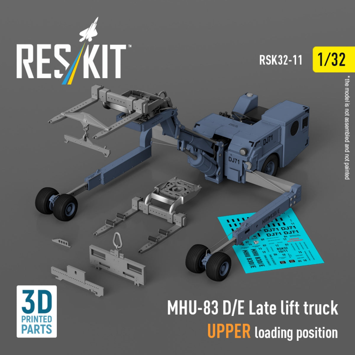 RESKIT RSK32-0011 MHU-83 D/E Late lift truck UPPER loading position (3D Printed model kit) 1/32 – imagen 4
