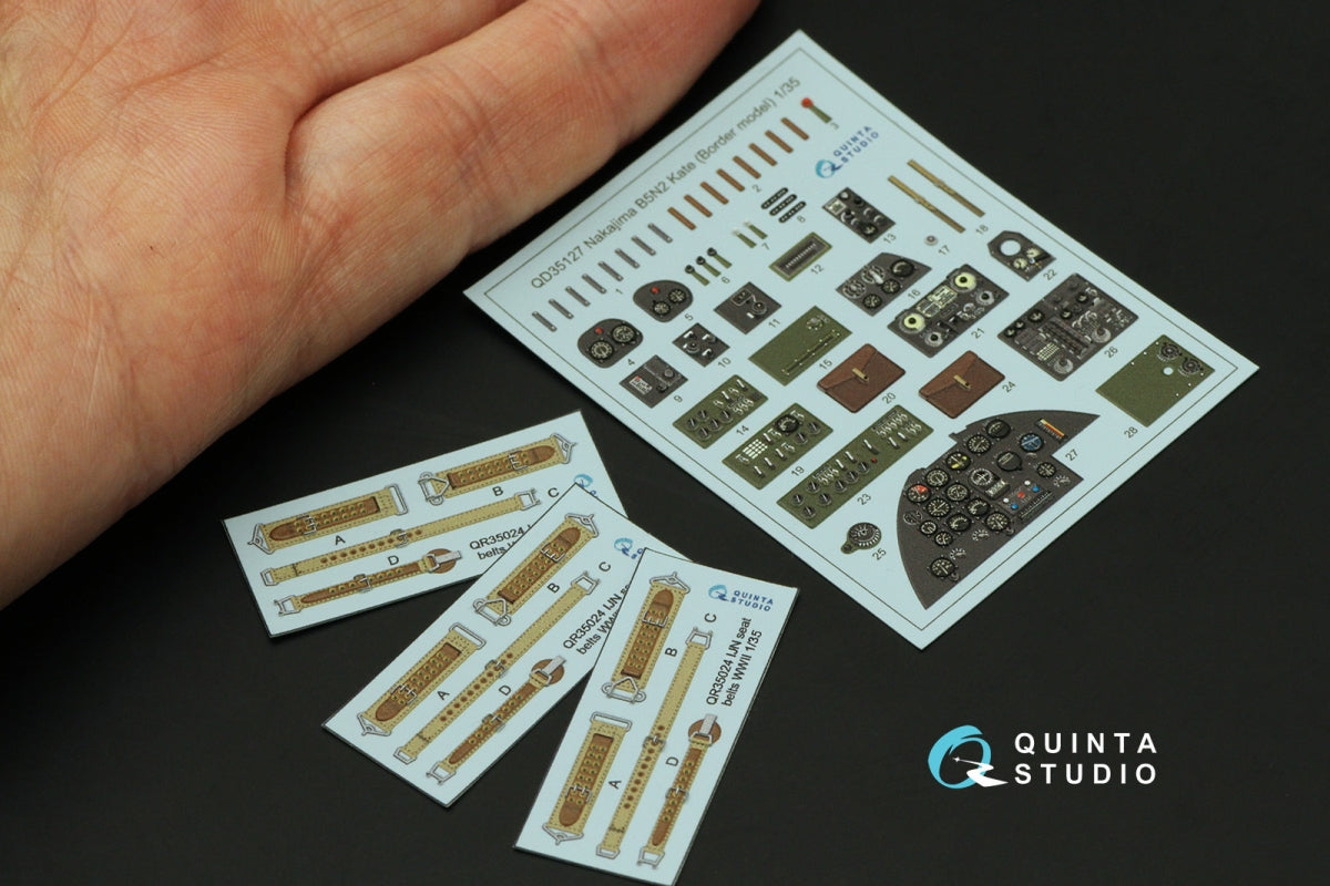 Quinta Studio QD35127 Nakajima B5N2 Kate 3D-Printed coloured Interior on decal paper (Border Model) 1/35 – imagen 5