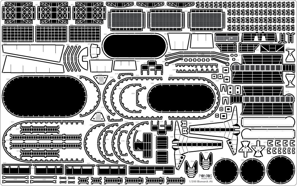 Pontos 23001F2 BISMARCK 1941 Detail Up Set Basic Ver.2 1/200 – zdjęcie 7