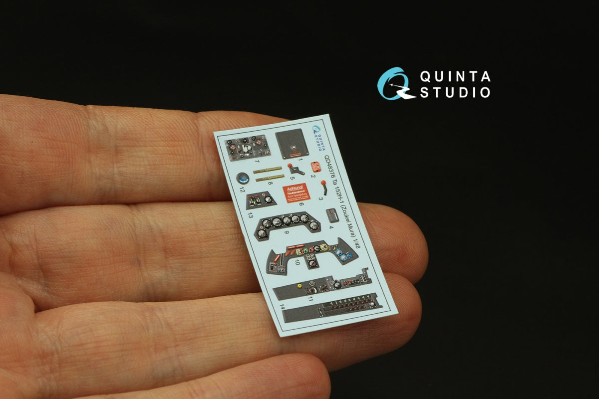Quinta Studio QD48376 Ta 152H 3D-Printed &amp;amp; coloured Interior on decal paper (Zoukei Mura) 1/48 – immagine 3