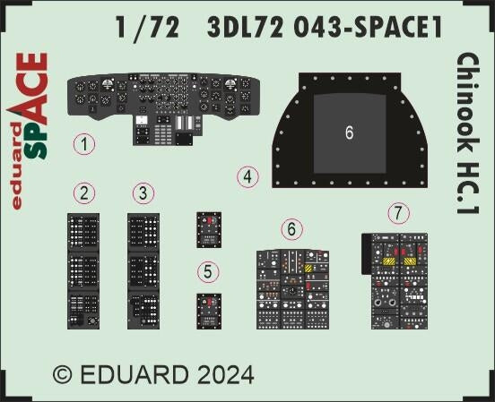 Eduard 3DL72043 Chinook HC.1 SPACE AIRFIX 1/72 – imagen 2