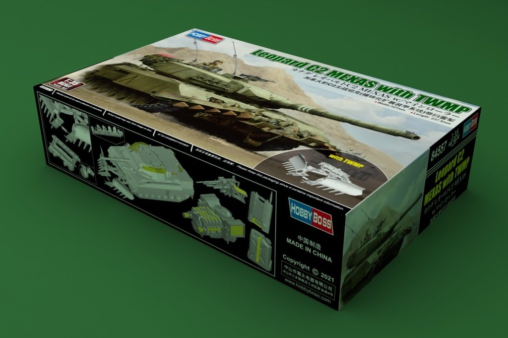 Hobby Boss 84557 Leopard C2 MEXAS with TWMP Track Width Mine Plow 1/35 – Bild 2