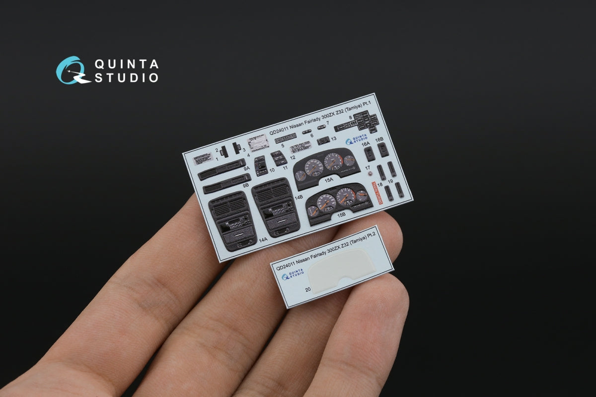 Quinta Studio QD24011 Nissan Fairlady 300ZX Z32 3D-Printed &amp;amp; coloured Interior on decal paper (Tamiya) 1/24 – imagen 7