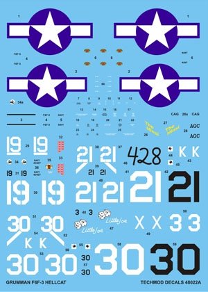 Techmod 48022 - Grumman F6F-3 Hellcat 1/48