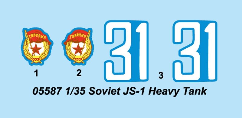 Trumpeter 05587 Soviet JS-1 Heavy Tank – immagine 4