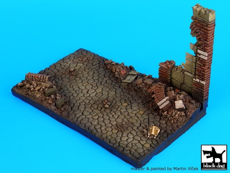 Black Dog D35019 Street with ruined wall 1/35 – imagen 3