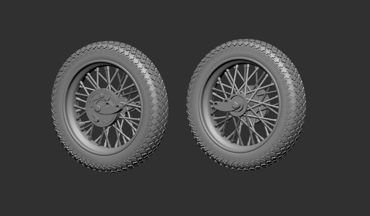 Art Scale Kit A35006 HD-WLA Motorbicycle - Wheels and Cylinders Detail Set rec. for MiniArt 1/35