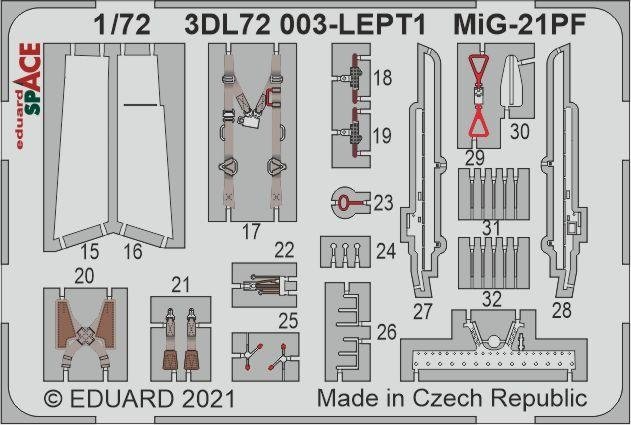 Eduard 3DL72003 MiG-21PF SPACE 1/72 – Bild 2