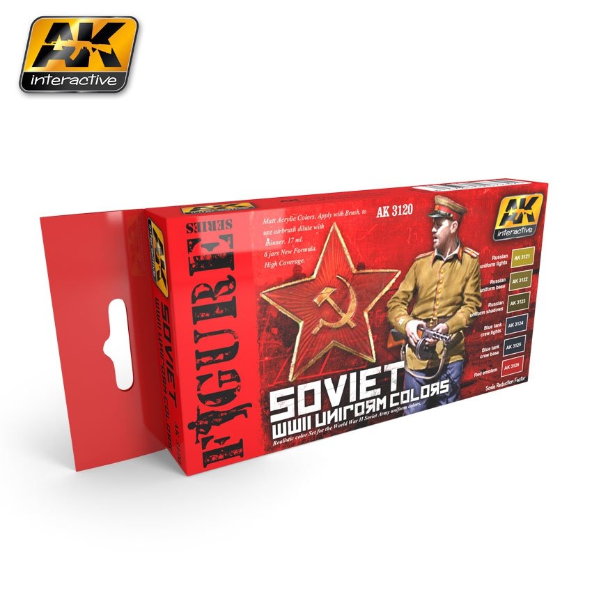 AK Interactive AK 3120 COULEURS D'UNIFORME SOVIÉTIQUE DE LA SECONDE GUERRE MONDIALE