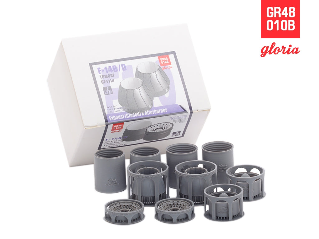 Gloria GR48010B F-14B/D F110-GE-400 Exhaust Nozzle &amp;amp; Afterburner CLOSED TAMIYA/G.W.H. 1/48 – immagine 4