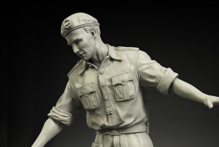 Panzer Art FI35-031 RAC britannique Afrique du Nord chargeant des munitions pour canon de 2 livres, soldat n° 2, échelle 1/35 – image 3