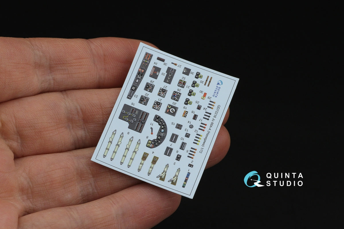 Quinta Studio QD72218 Ju 88A-4 3D-Printed &amp;amp; coloured Interior on decal paper (Hasegawa) 1/72 – Bild 10