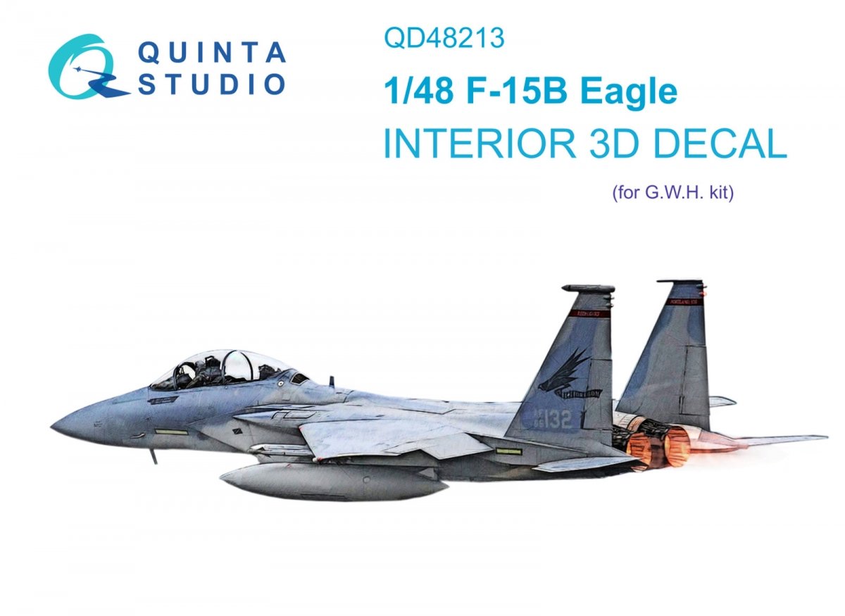 Intérieur imprimé en 3D et coloré pour le F-15B de Quinta Studio QD48213 (GWH) à l'échelle 1/48