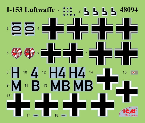 ICM 48094 I-153 Luftwaffe with Pilots and Ground Personnel 1/48 – imagen 2