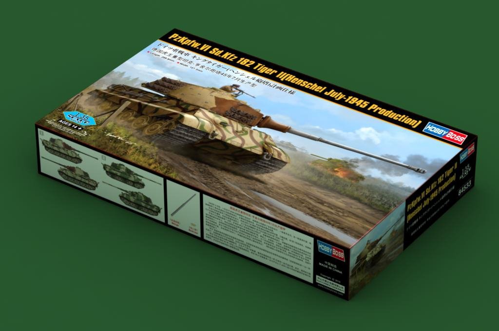 Hobby Boss 84533 Pz.Kpfw.VI Sd.Kfz.182 Tiger II (Henschel July-1945 Production) 1/35 – imagen 2