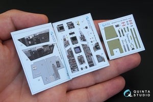 Intérieur imprimé en 3D et coloré sur papier décalcomanie Quinta Studio QD32067 F/A-18E (pour maquette Revell) 1/32 – image 2