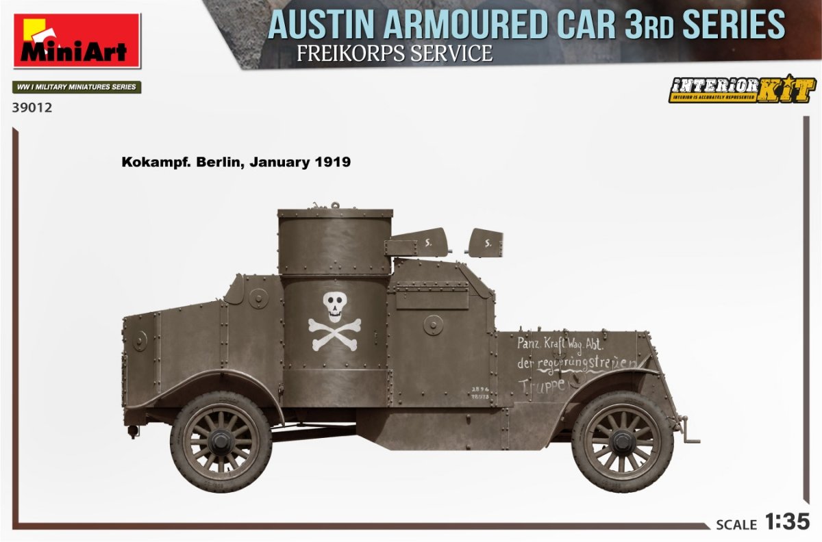 MiniArt 39012 AUSTIN ARMOURED CAR 3rd SERIES: FREIKORPS SERVICE. INTERIOR KIT 1/35 – imagen 4