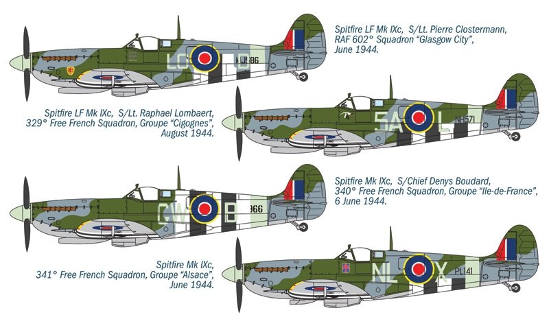 Italeri 1365 SPITFIRE Mk .IX Free French 1/72 – imagen 3