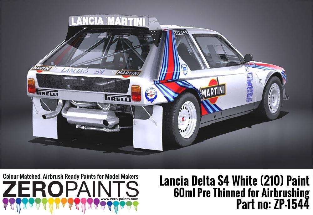 Zero Paints ZP-1544 Lancia Delta S4 Rally 1986 Monte Carlo Rally White (210) Paint 60ml – image 2